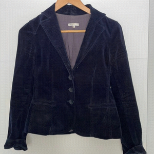 Vince. Navy Blue Velvet Blazer Size 4 100% Cotton